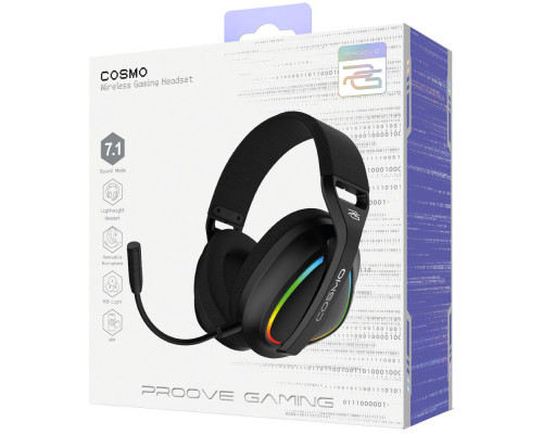 Бездротова ігрова гарнітура Proove Gaming Cosmo (APP) black/purple 2003000343083 6901118477989
