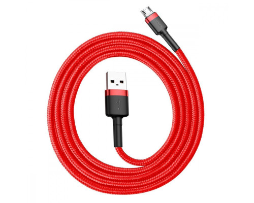 Кабель Baseus Cafule Micro USB 2.4A (1m) red/black