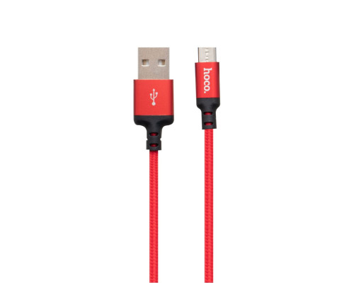 Кабель USB Hoco X14 Times Speed Micro Колір Червоно-Чорний 6957531062851