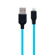 Кабель USB Hoco X21 Plus Silicone Lightning Колір Чорно-Синій 6931474711830