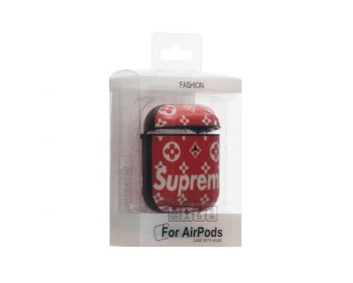 Футляр для Навушників Airpods 1/2 Glossy Brand Колір 04, Supreme black