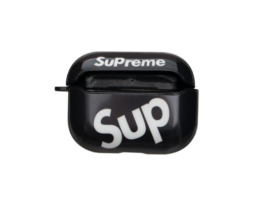 Футляр для навушників Airpods Pro Glossy Brand Колір 04, Supreme black
