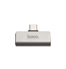 Перехідник Hoco LS26 Type-C 2in1 Audio Converter Колір Сталевий 6931474705884