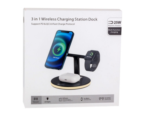 Бездротовий Зарядний Пристрій MagSafe 980 3in1 3.0A Колір Чорний 2020000247739