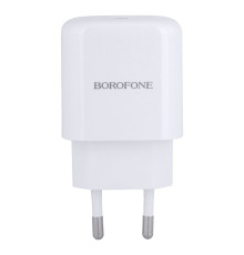 Мережевий Зарядний Пристрій Borofone BN3 Premium PD 20W QC3.0 Колір Бiлий 6931474748065