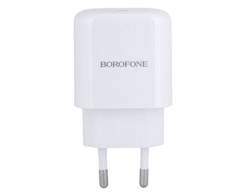 Мережевий Зарядний Пристрій Borofone BN3 Premium PD 20W QC3.0 Колір Бiлий