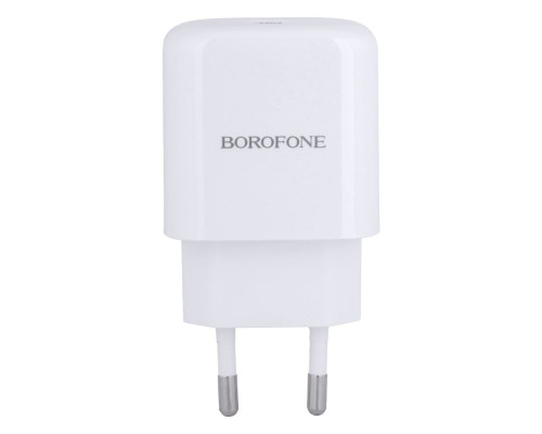 Мережевий Зарядний Пристрій Borofone BN3 Premium PD 20W QC3.0 Колір Бiлий 6931474748065