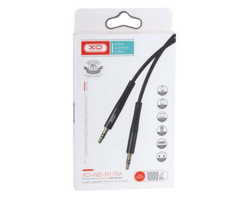 Кабель Aux XO NB-R175A 3.5mm to 3.5mm Колір Чорний 6920680876990