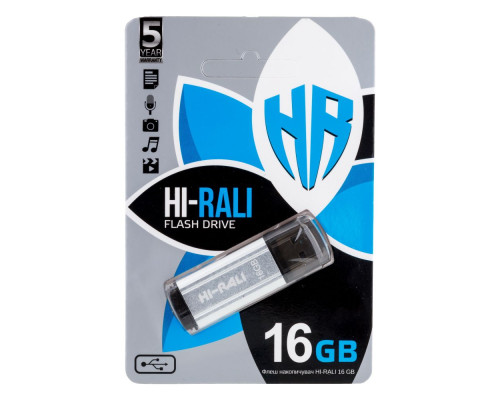 USB флеш-накопичувач Hi-Rali Stark 16gb Колір Чорний