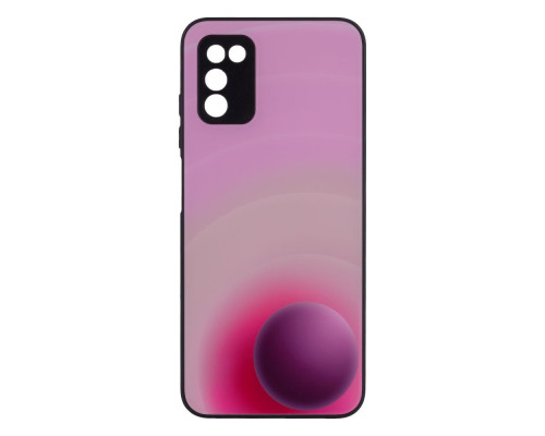 Чохол Glass TPU Prism Circles for Samsung Galaxy A03s Колір 5, Rose-Red