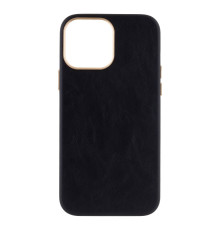 Чохол Leather Case Gold Buttons для iPhone 13 Pro Max Колір 1, Black 2020000262855