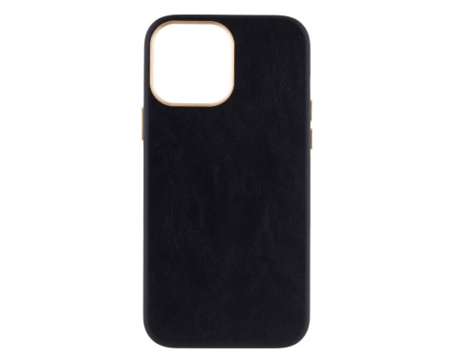 Чохол Leather Case Gold Buttons для iPhone 13 Pro Max Колір 1, Black 2020000262855