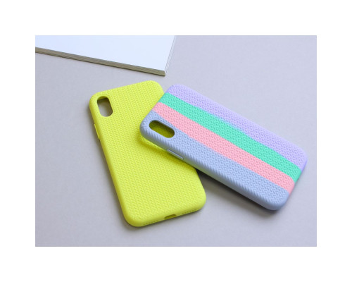 Чохол Silicone Knitted для iPhone Xs Max Copy Колір 28, Stripes