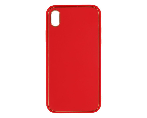 Чохол Leather Gold with Frame without Logo для iPhone Xr Колір 2, Red 2020000265160