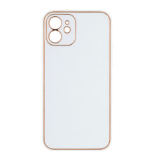 Чохол Leather Gold with Frame without Logo для iPhone 12 Колір White 2020000264460