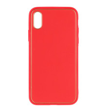 Чохол Leather Gold with Frame without Logo для iPhone X/Xs Колір Red 2020000265047