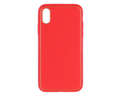 Чохол Leather Gold with Frame without Logo для iPhone X/Xs Колір 2, Red 2020000265047