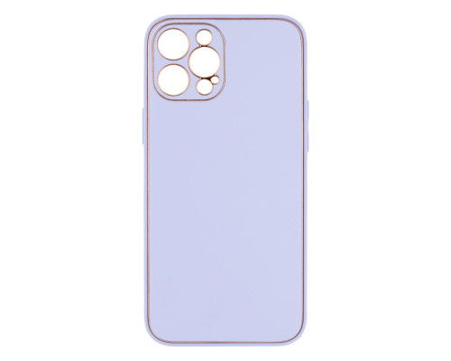 Чохол Leather Gold with Frame without Logo для iPhone 12 Pro Max Колір 15, Lilac