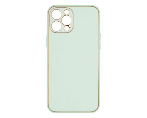 Чохол Leather Gold with Frame without Logo для iPhone 12 Pro Max Колір 15, Lilac