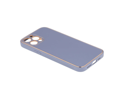 Чохол Leather Gold with Frame without Logo для iPhone 12 Pro Max Колір 15, Lilac