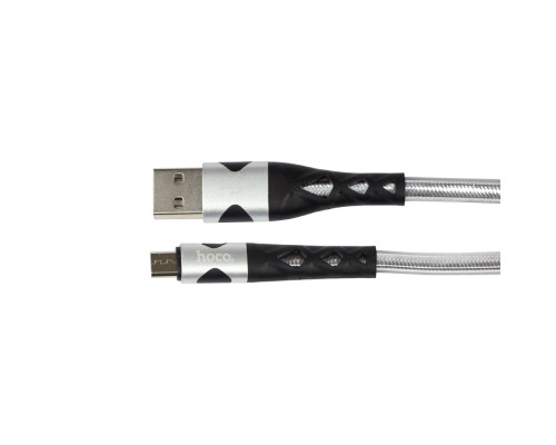 Кабель USB Hoco U105 Micro 1.2m Колір Сталевий 6931474757623