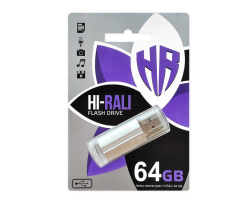 USB флеш-накопичувач Hi-Rali Corsair 64gb Колір Сталевий