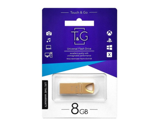 USB флеш-накопичувач T&G 8gb Metal 117 Колір Золотий