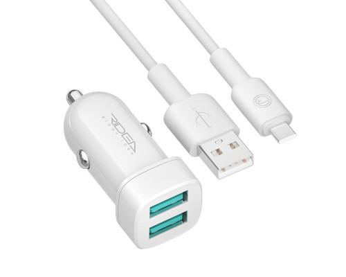 Автомобільний Зарядний Пристрій Ridea RCC-21212 Grand Type-C 2USB 2.4 A Колір Чорний 6902013730780 ma29375_3748719