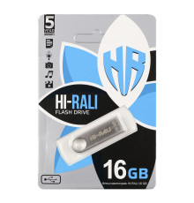 USB флеш-накопичувач Hi-Rali Shuttle 16gb Колір Сталевий 1931472583779