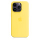Чохол Silicone Case with MagSafe для iPhone 14 Pro Max Колір 12.Canary Yellow