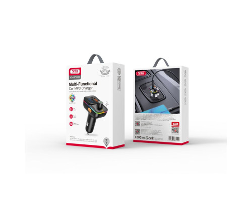 FM-трансмітер XO BCC09 TF card slot+PD25W Ambient light М'ята упаковка Колір Чорний 2020000353829