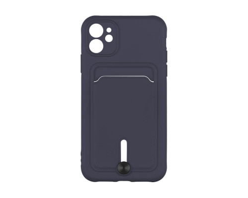 Чохол TPU Colorfull Pocket Card для iPhone 11 Колір 08.Dark blue