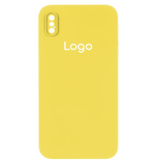 Чохол Silicone Case Square Full Camera для iPhone X/Xs Колір 50.Canary yellow 2020000347811