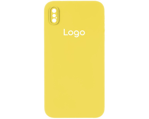 Чохол Silicone Case Square Full Camera для iPhone X/Xs Колір 50.Canary yellow 2020000347811