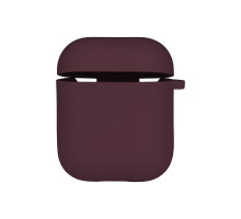 Чохол Silicone Case with microfibra для Airpods 1/2 Колір 42.Maroon 2020000367871