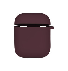 Чохол Silicone Case with microfibra для Airpods 1/2 Колір 42.Maroon 2020000367871