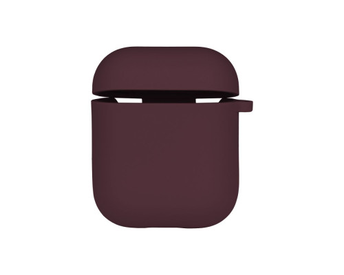 Чохол Silicone Case with microfibra для Airpods 1/2 Колір 42.Maroon