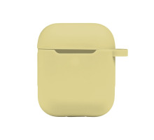 Чохол Silicone Case with hook для Airpods 1/2 Колір 60.Crem yellow 2020000369073