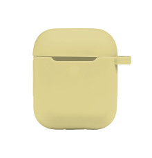 Чохол Silicone Case with hook для Airpods 1/2 Колір 60.Crem yellow 2020000369073