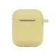 Чохол Silicone Case with hook для Airpods 1/2 Колір 60.Crem yellow