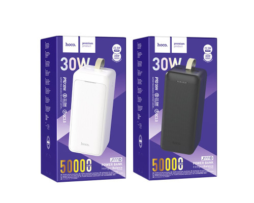 Універсальна Мобільна Батарея Power Bank Hoco J111D PD30W Smart charge 50000 mAh Колір Чорний 6931474795823