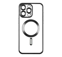 Чохол TPU Metallic Chrome Full Camera with Magsafe для iPhone 12 Pro Max Chrome Black ma33467_3161356 2020000384366