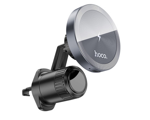 Автотримач Hoco HW6 Vision Metal Magnetic Wireless 15W Колір Сiрий 6942007606622