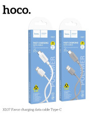 Кабель USB Hoco X107 Type-C 3A Колір Бiлий 6942007626309