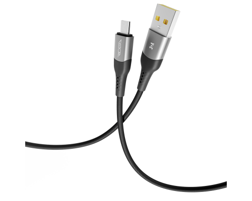 Кабель USB Ridea RC-US42 UltraStrong MicroUSB 3A 2m Колір Чорний 6908014900054