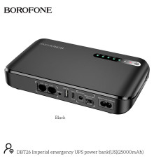 Джерело Бесперебійного Живлення Hoco DB62 UPS (20000mAh) Колір Чорний 6942007635165 ma34988_3344744
