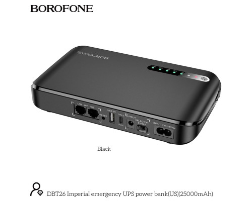 Джерело Бесперебійного Живлення Hoco DB62 UPS (20000mAh) Колір Чорний 6942007635165