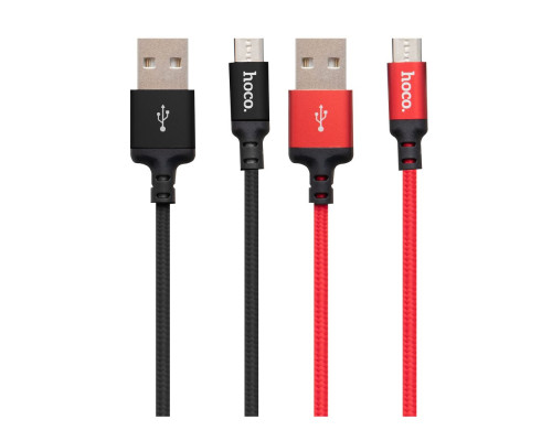 Кабель USB Hoco X14 Times Speed Micro Колір Червоно-Чорний 6957531062851