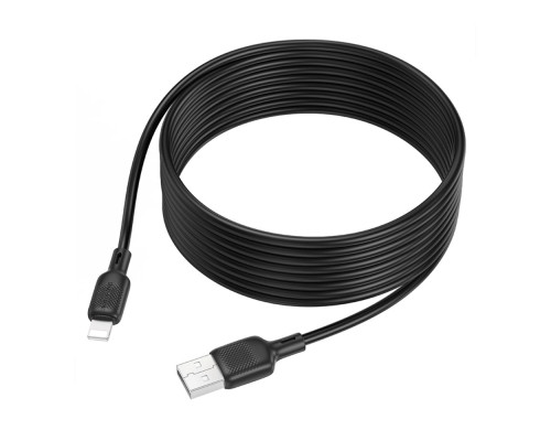 Кабель USB Borofone BX113 Silicone Lightning 2.4A 2m Колір Чорний 6941991115486 ma35583_3346746