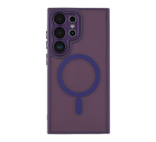 Чохол TPU+PC Magnetic Matte Camera Lens with Magsafe для Samsung Galaxy S25+ 5G (S936) Dark Purple ma37135_3610467 2020000470397